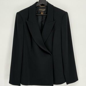 🪁 Classiques Entier wrap style Black notch collar Blazer